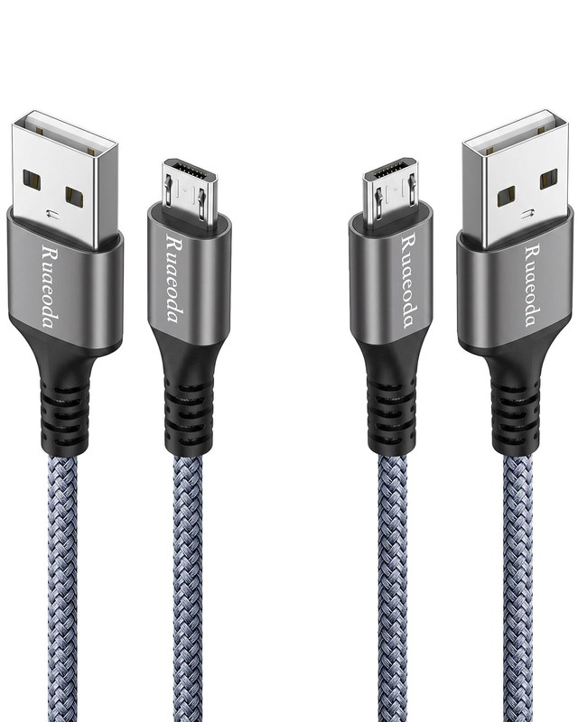 Pet-Proof Braided Micro USB Cable, 2-Pack 6ft - Fast Charge for All Devices gallery