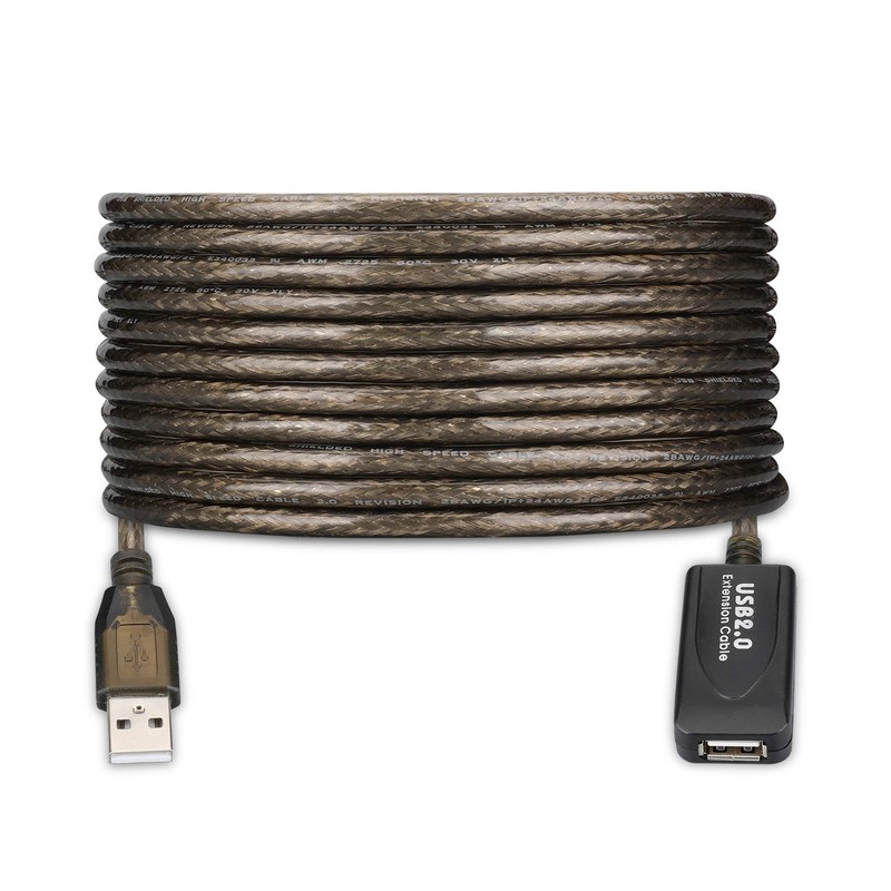 30ft USB 2.0 Type A Male to Female Active Repeater Extension Cable 480 Mbps