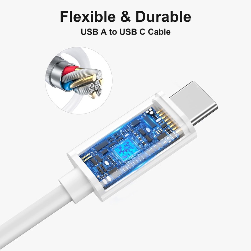 [1FT-3Packs] USB A to USB C Cable, 10Gbps High Speed Data sync and 60W Fast C... gallery