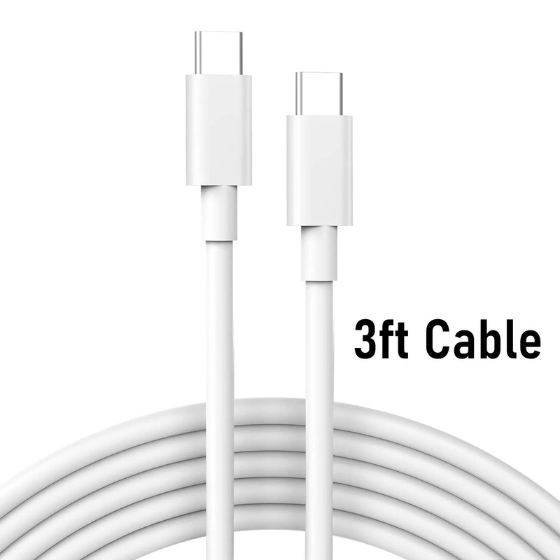 USB-C Fast Charger For iPhone 16/ 15 Pro/Pro Max/Plus Type C Cable (30W Adapter)