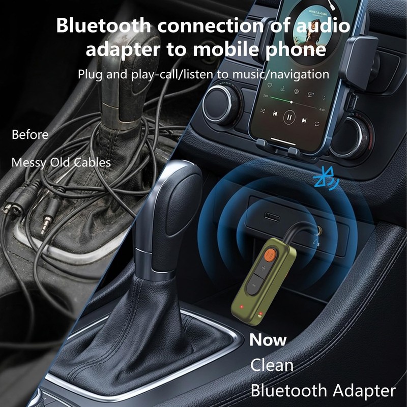 Bluetooth 5.4 Audio Receiver,3.5mm AUX Wireless Audio Adapter,Bluetooth Recei... gallery