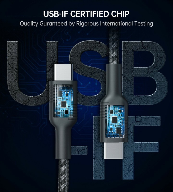 New CHOETECH MIX00108 3 Pack Braided USB-C PD Charging Cable 100W 60W 6.6ft 4ft gallery