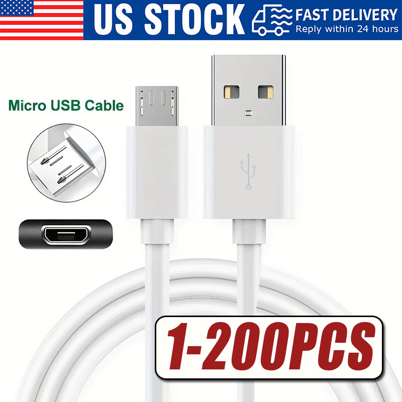 3/6ft Micro USB Fast Charging Cable Cord For Samsung Android Phone Charger LOT