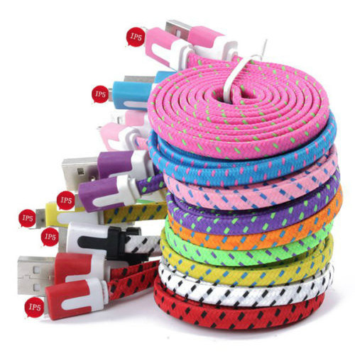USB Cable Charger Cord Braided For Phone 12, 11, X, 8 7, 6 & 5 Lot gallery