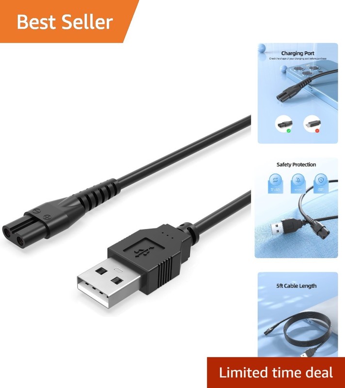 Replacement USB Power Cord for Manscaped Trimmers and Shavers