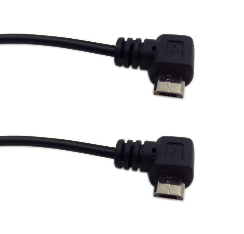 Micro USB 1 to 2 Y Splitter Cable 1FT Female to Dual Male 90 Degree Angle gallery