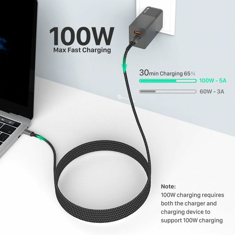 USB C to USB C Cable 3m 100W Long 10ft USB Type-C 5A E Mark Fast Charging 300cm gallery
