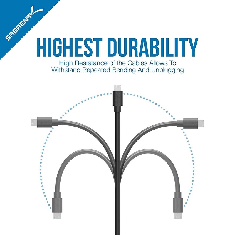 High Speed Micro USB Cables, 3ft Length for Smartphones and Tablets - 6 Pack gallery