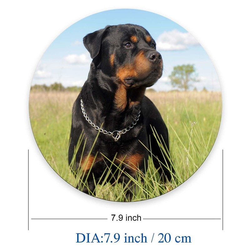 Purebred Rottweiler Round Mouse Pad,Non-Slip Rubber Base Wireless Gaming Mous... gallery