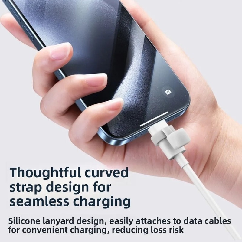 Data Cable Silicone Dust Plug Anti-Lost Dustproof Data Cord Protective Cap New gallery