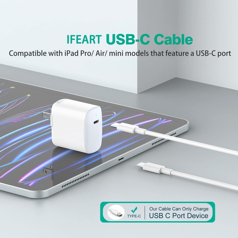 2 Pack 10ft 100W USB C to USB C Cable for MacBook Pro/Air Charger, iPad Pro, ... gallery
