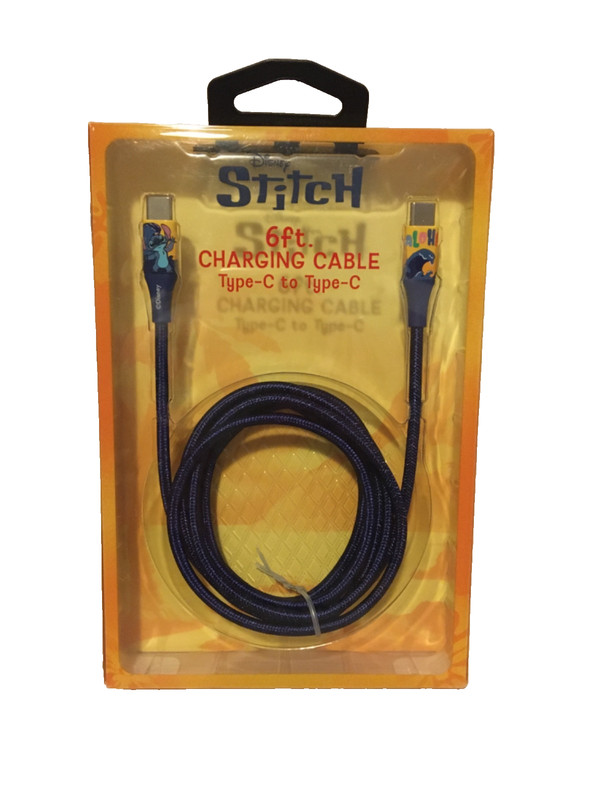 Disney Stitch 6 Ft Charging Cable Type C To Type C NIB gallery