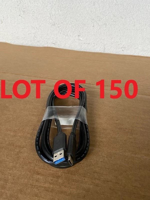 Lot of 150 USB 3.0 A to USB-C Cables 6FT Fast Charging Data Sync Raccolta Plasti