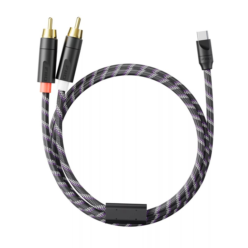 FiiO Trust USB-C Type-c to 2 RCA Audio Cable Silver Plated OFC 4ft / 120cm