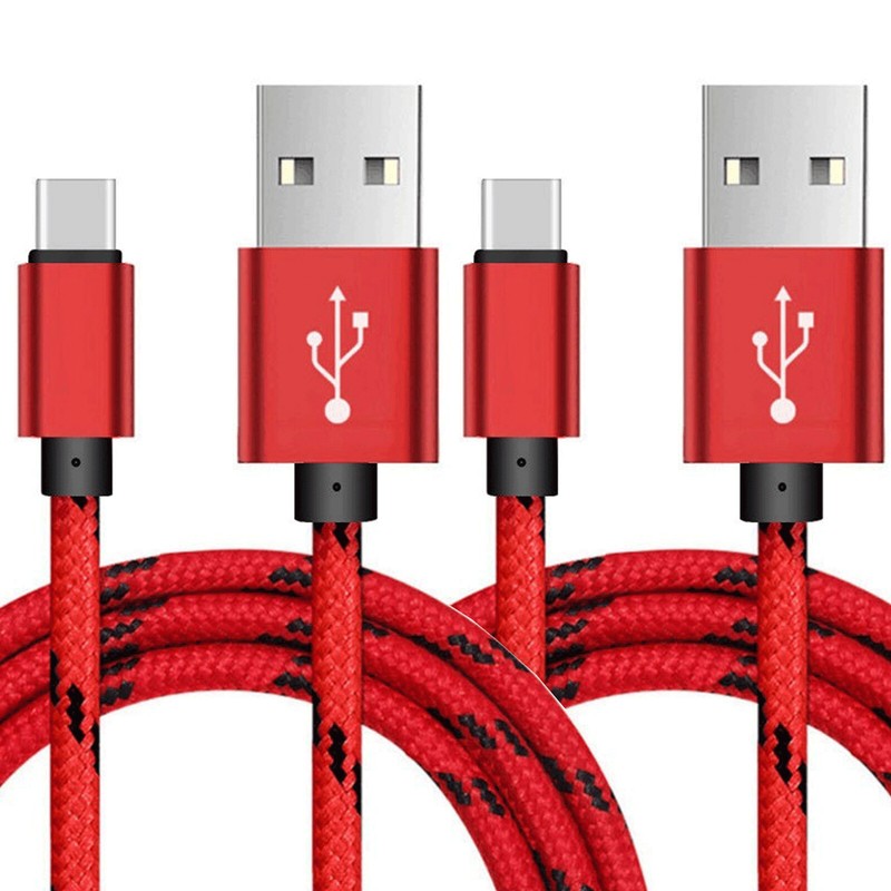 4-Pack Braided Type C Fast Charging Cable USB-C Rapid Cord Power Charger Charge gallery