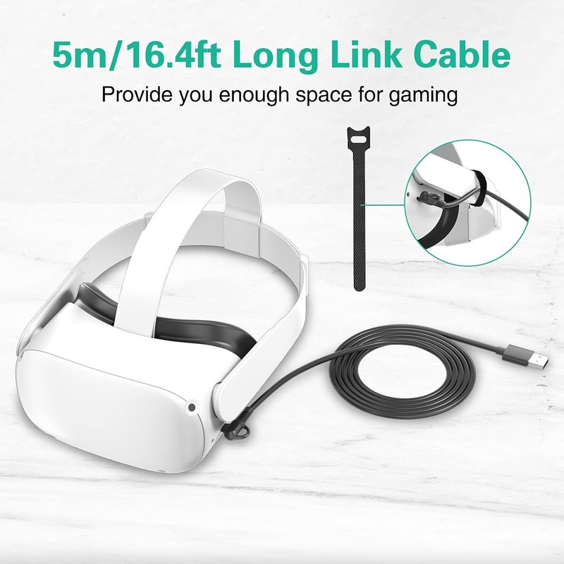 16.4ft USB C 3.2 Gen1 Cable - Fast Charging & High-Speed VR Gaming Link gallery