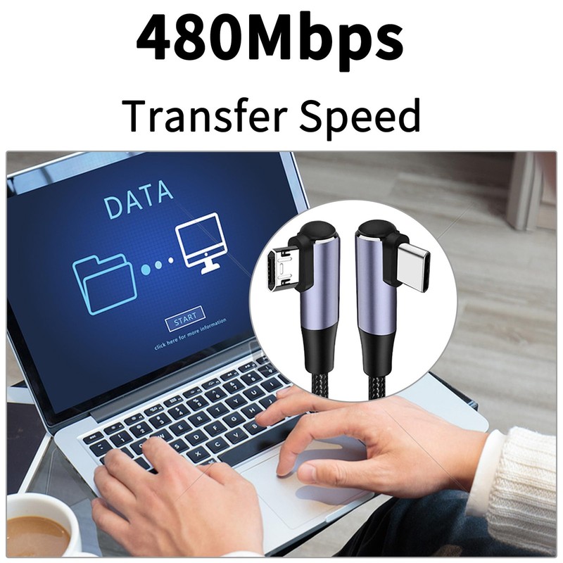 Right Angle USB to Micro USB Cable, 90Degree Micro USB Blind Plug to Charger ... gallery