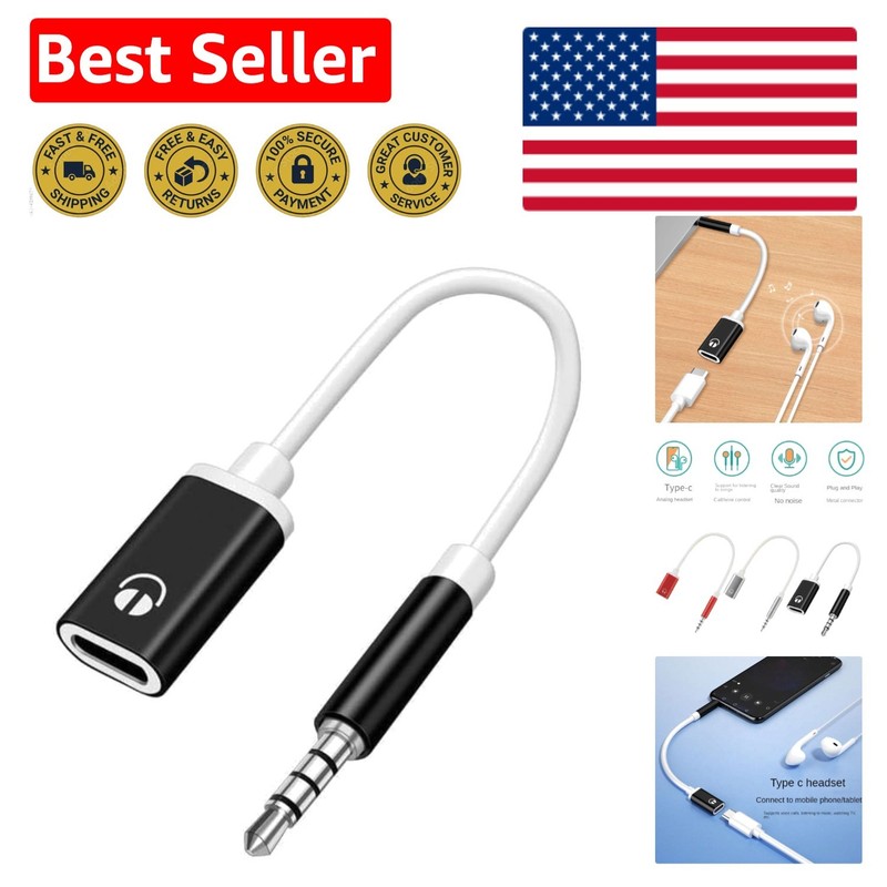 High-Quality USB C to 3.5mm Adapter – Lightweight Headphone Converter for Travel