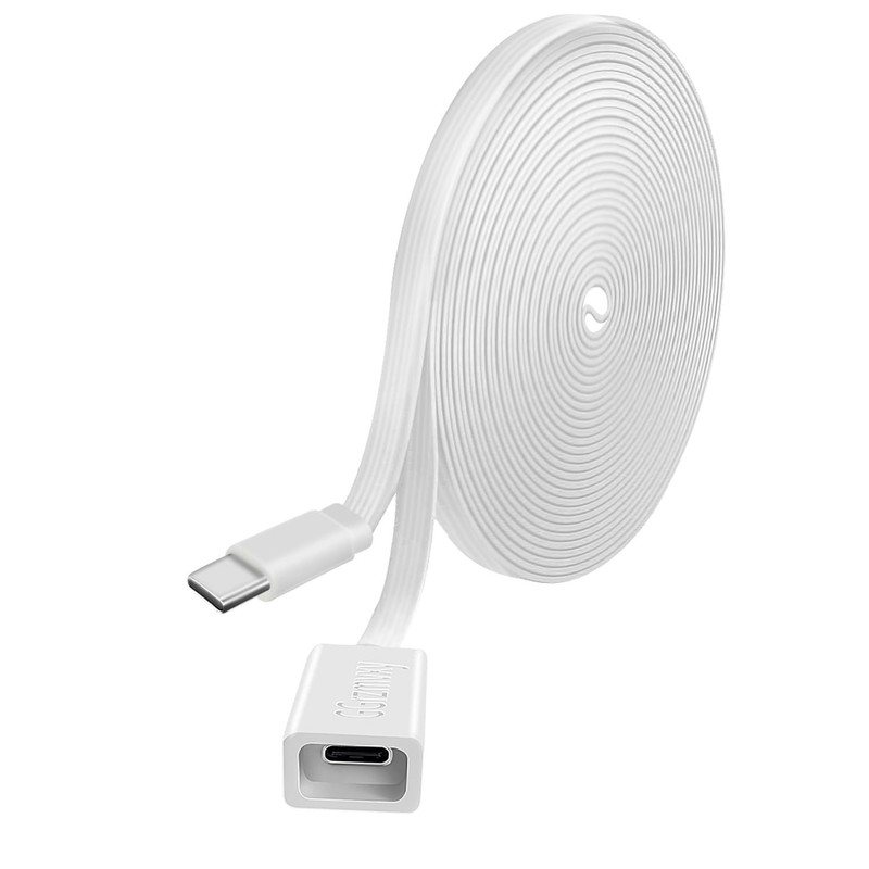 Long Flat Windproof USB C Extension Cable, Type C Male to Female, Compatible …