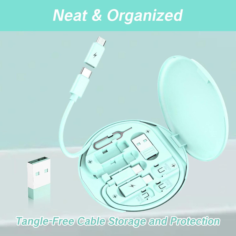 9 in 1 Cable Case USB Adapter Cable Conversion Storage Box USB Type C to Micro U gallery