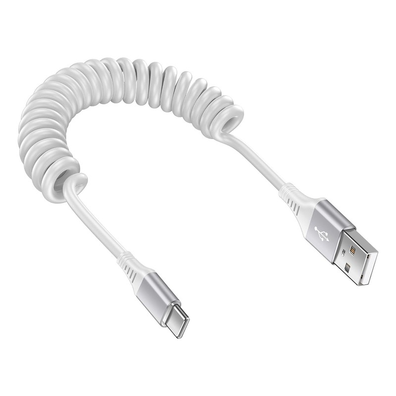 Versatile 3FT Coiled USB C Charging Cable – Fast Charging for Samsung & More