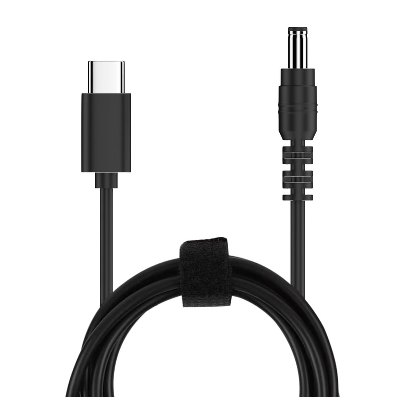 USB C to DC 5.5Mm X 2.1Mm Power Cord, 5Ft USB Type C Input to DC 12V Output