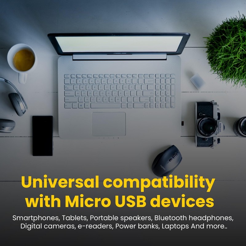 15ft Micro USB Cable 2-Pack Fast Charging Cord for Kindle Speakers Headphones gallery