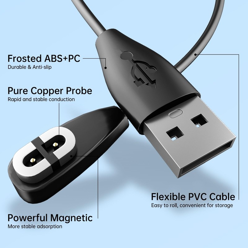 2 Pack Compatible with Shokz Charging Cable Magnetic Charger Cord Compatible ... gallery
