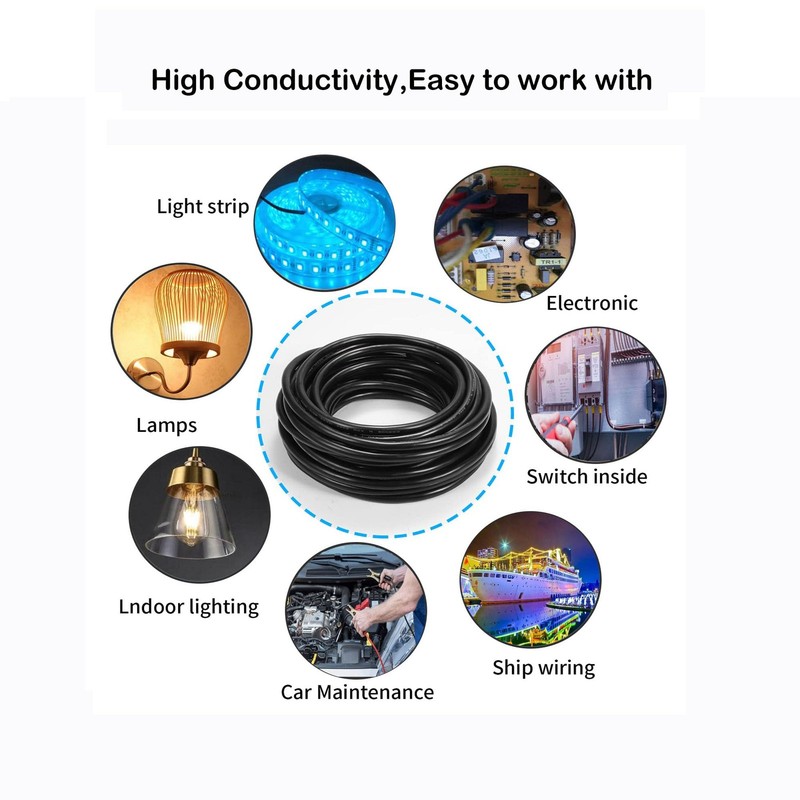 16 Gauge Wire 3 Conductor,10FT 16AWG Electrical Wire Stranded PVC Cord Oxygen... gallery