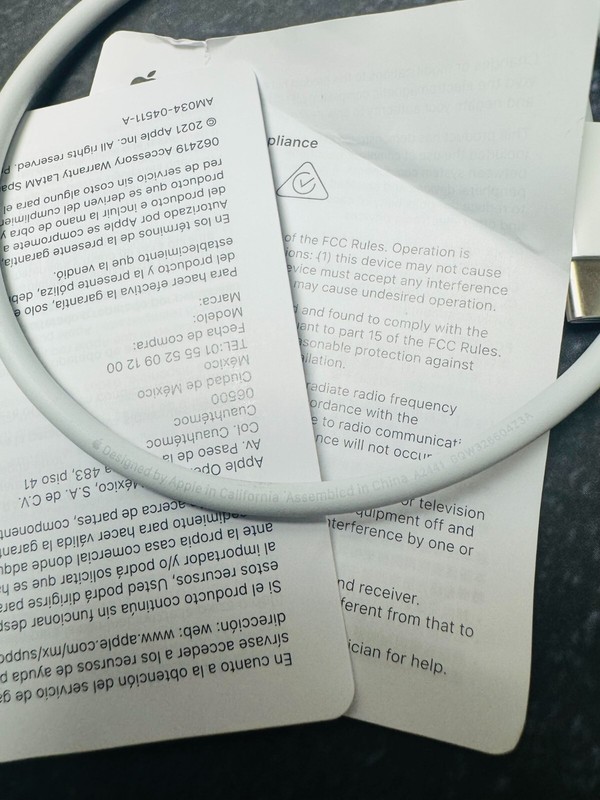 Genuine Apple Lightning to USB-C Cable (2m) MQGH2AM/A gallery