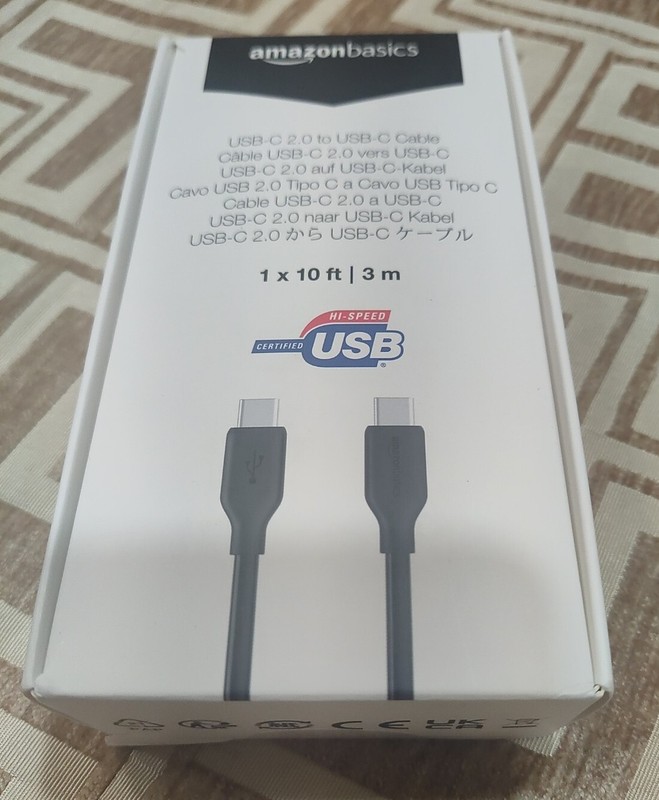 Amazon Basics USB-C 2.0 To USB-C 10 Foot Cable gallery