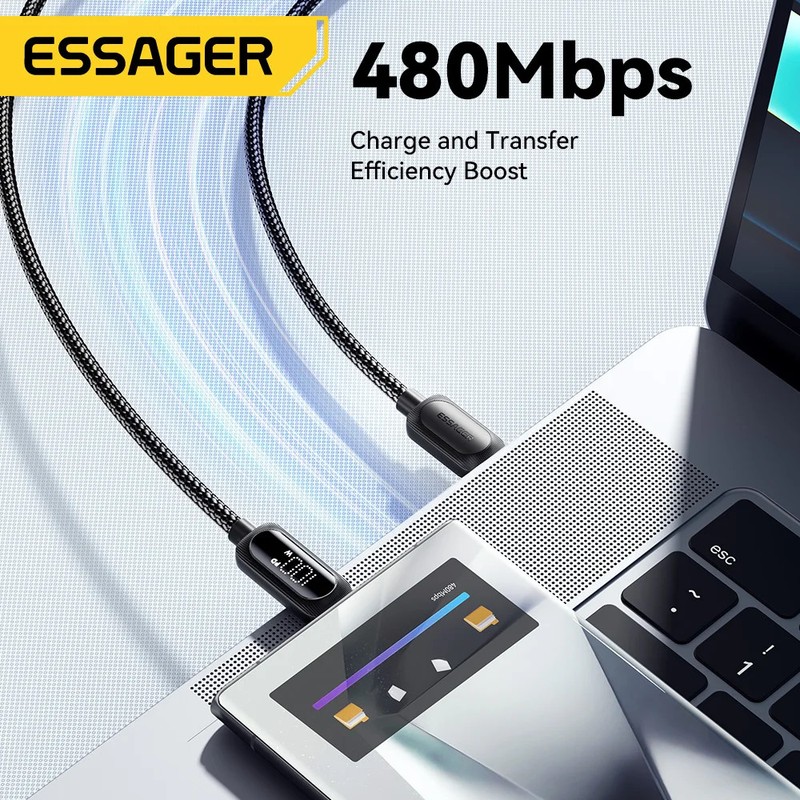 100W USB-C to USB-C PD Fast Charging Cable 5A 3M for MacBook Samsung gallery