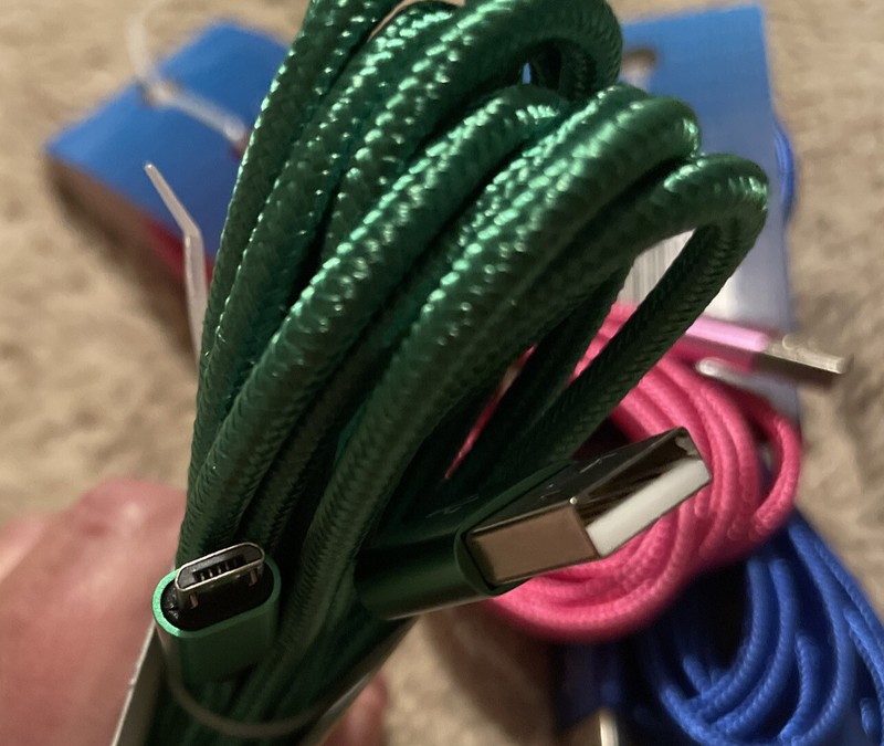 3 New James Paul 10ft Hi-Speed Charge & Data Micro USB Cables GreenPink Blue K18 gallery