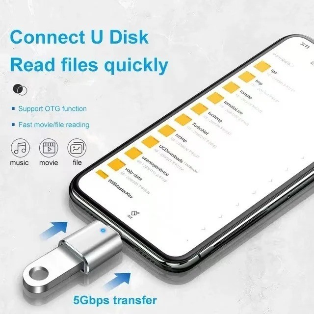 LED USB-C 3.1 Male to USBA Female Adapter Converter OTG Type C Android Phone LOT gallery