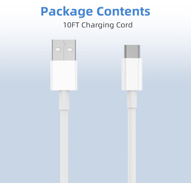 2Pack 10FT USB to USB C Fast Charging Cable for iPhone 17 16 15 Charger Long Cor gallery