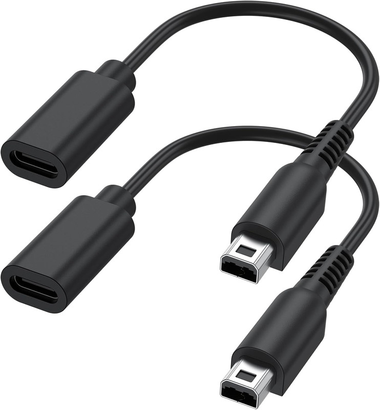 USB C Charging Cable Adapter for 3DS XL 2DS DSi Compatible with Power Banks and