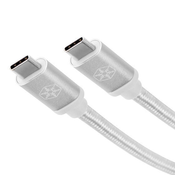Silverstone CPU06S-1000 (Silver) USB 3.1 Gen 2 Type-C Male to Male Cable, 1.0m gallery