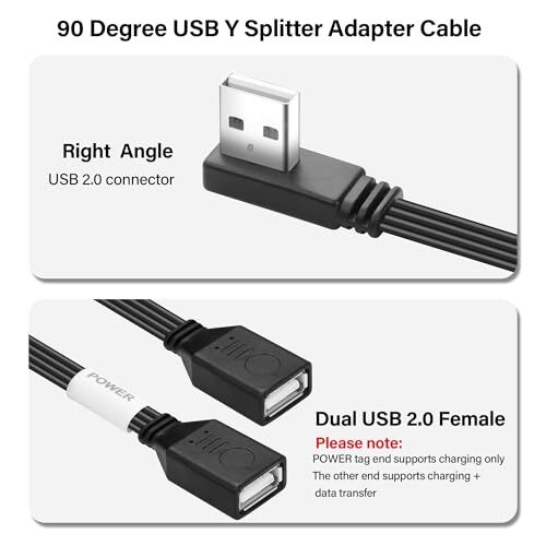 USB 2.0 Y Cable Splitter USB Male to Dual USB Female USB Splitter Adapter Ext... gallery