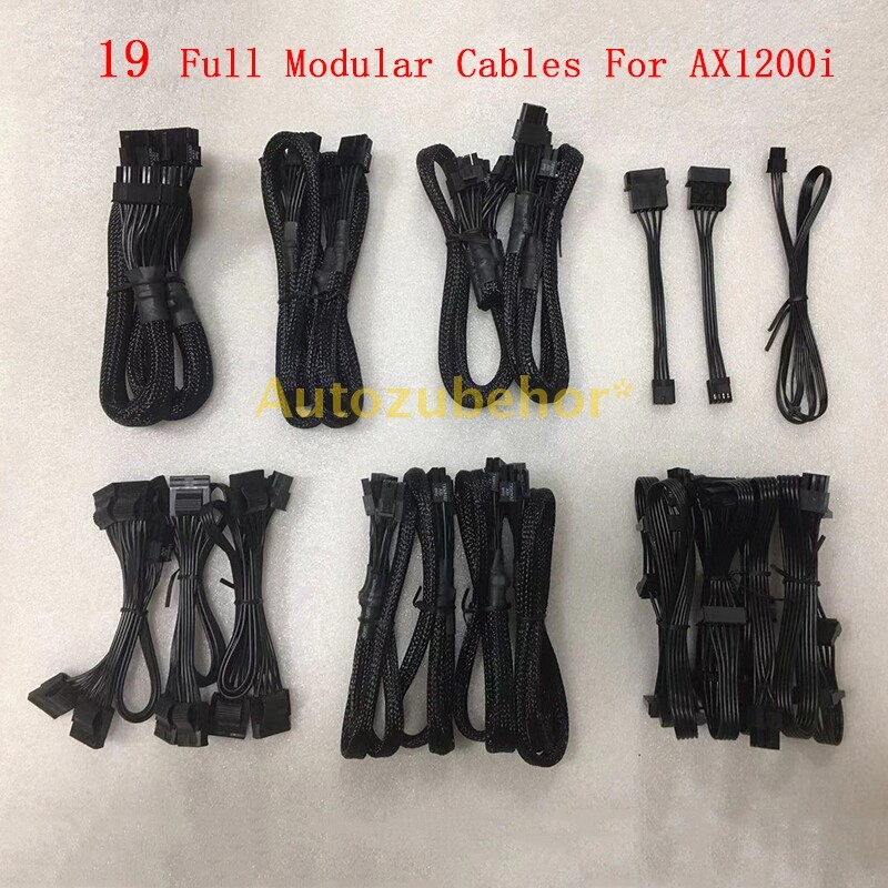 1Set New Full Modular Cables For AX1200i HX850 RM750 AX1500i Power Supply gallery