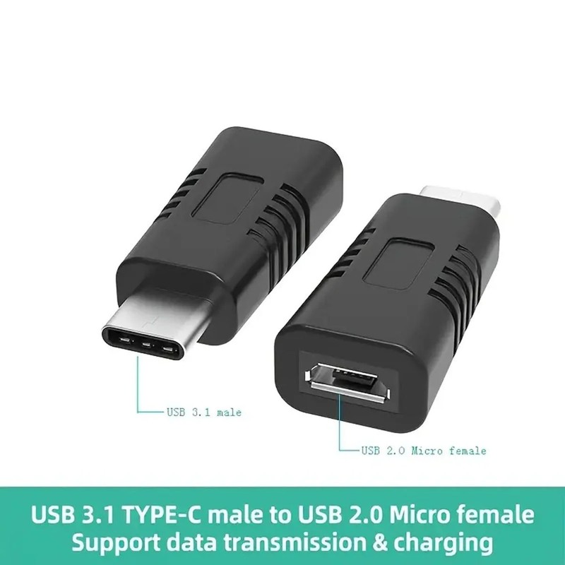 Micro USB to Type for PC Laptop (Black) gallery