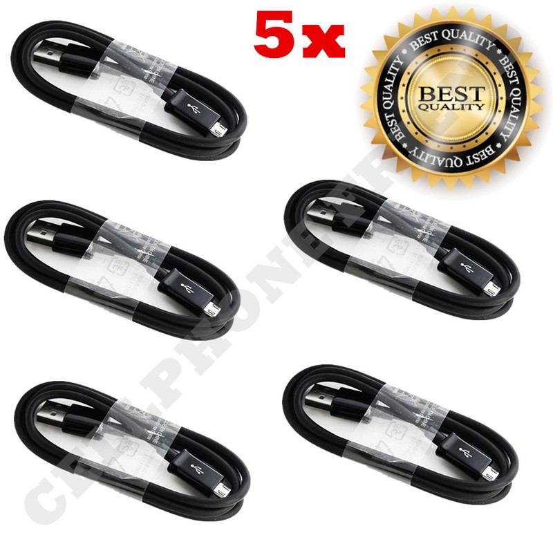 5x Micro USB Charger Data Sync Cable Cord 3 Feet For Samsung Android LG