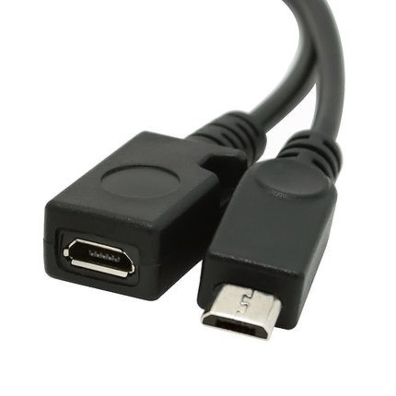 Micro USB Male Female to USB OTG Cable for Samsung Galaxy M01 A01 Core +Power AU gallery