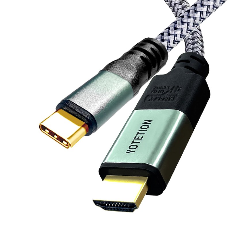 YOTETION 25FT USB-C to HDMI-A Braided Cable, 4K@60Hz, Suitable for Home Offic... gallery