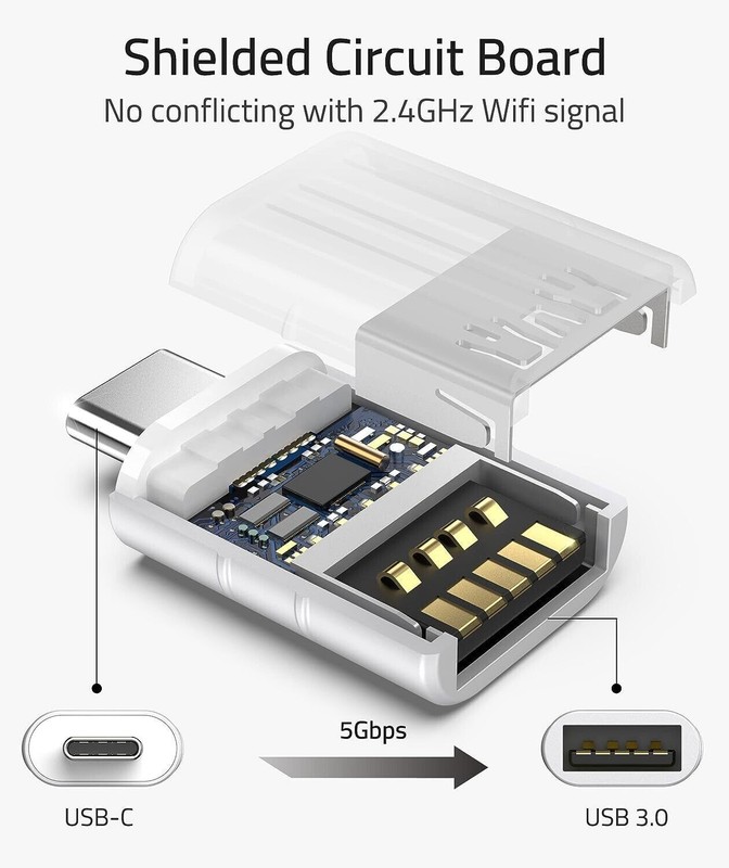 3.0 USB-C to Type C 3.1 Data Connector USB Converter Adapter Male OTG A Female. gallery
