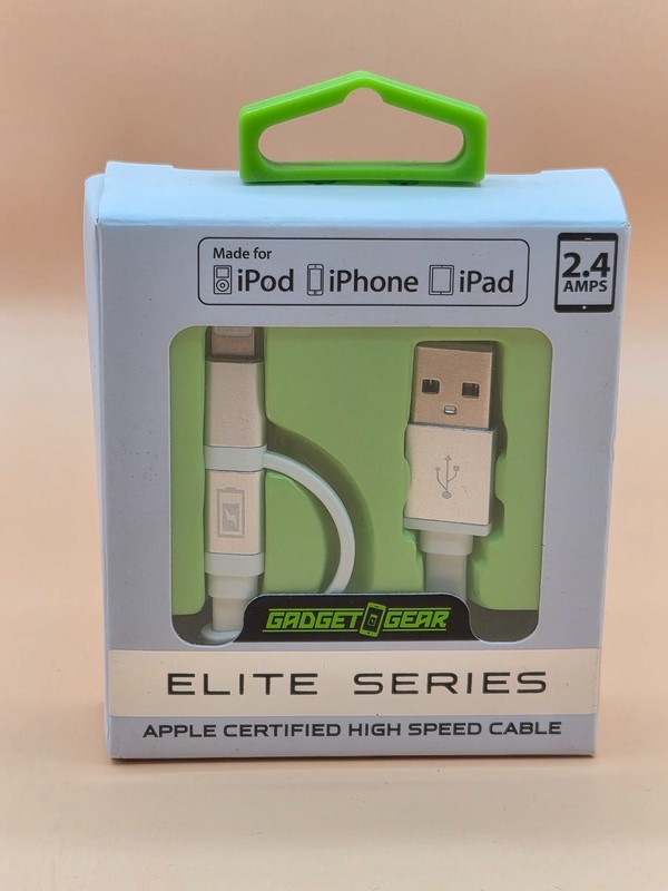Lot of 4 Gadget Gear Elite Apple Certified High Speed Cable iPhone iPod iPad gallery