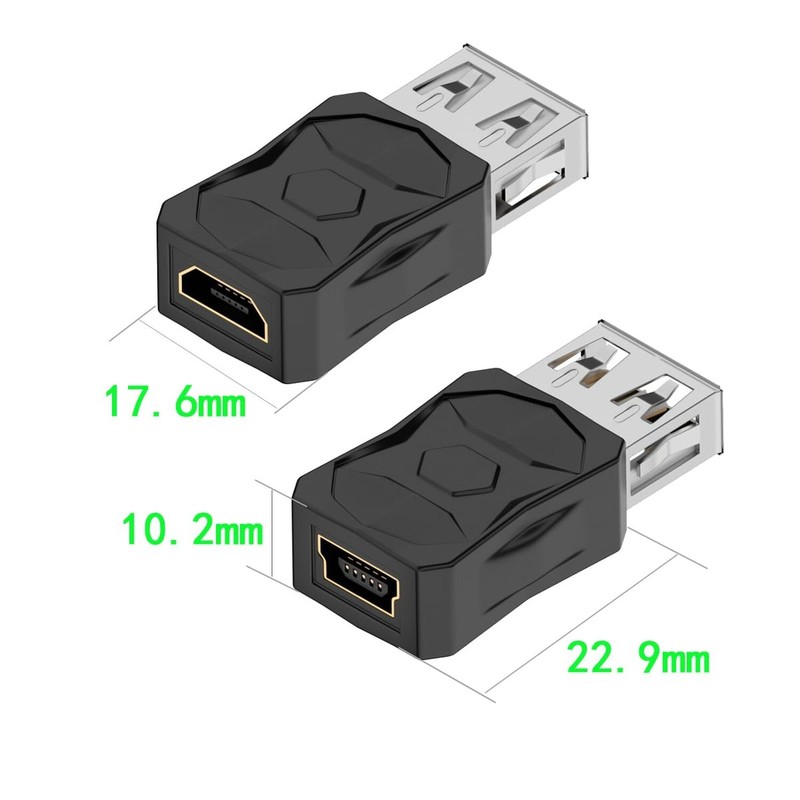 USB 2.0 Adapter Set USB/Type C/Micro/Mini Male to Female Converter Connector ... gallery