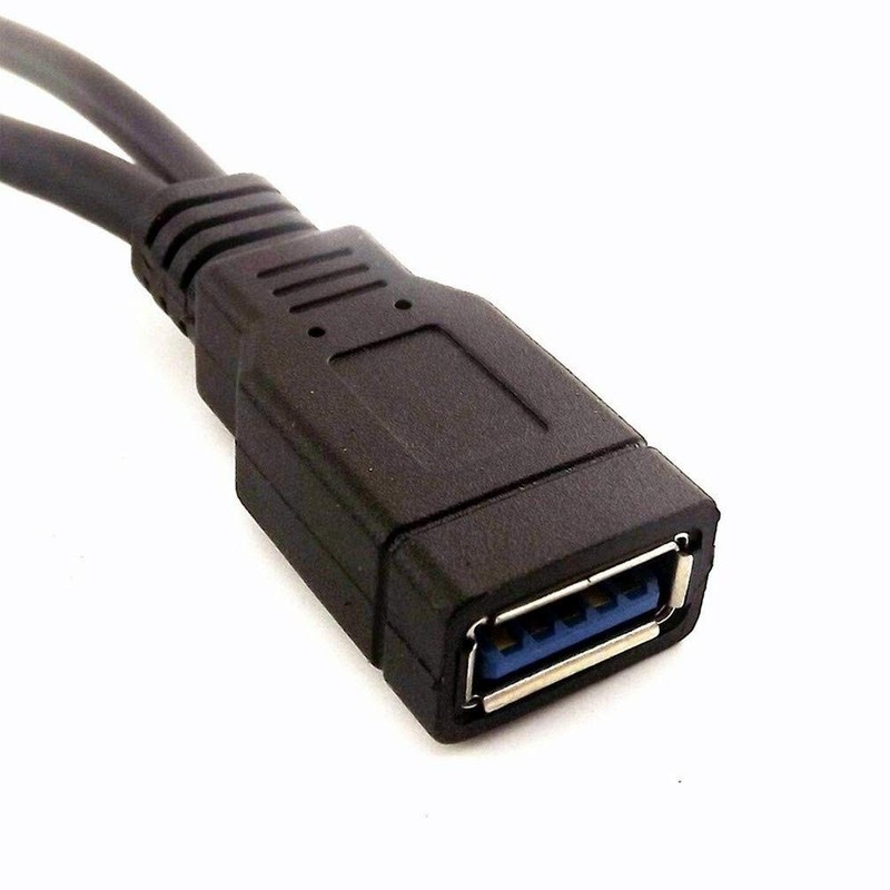 USB 3.0 Female to Dual USB Male Extra Power Data Extension Cord Adapter Split... gallery