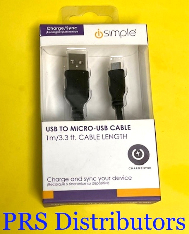 USB to Micro-USB Cable Data Charger Cable Cord (U2A1-MCB-03BLK) 1 Meter 3.3 feet