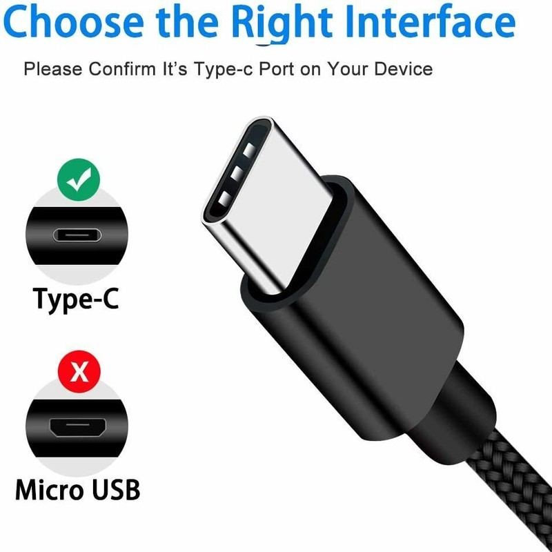 7 inch Short USB-C to USB-A Fast Charging Cable Quick Charger Type C Sync Cord gallery