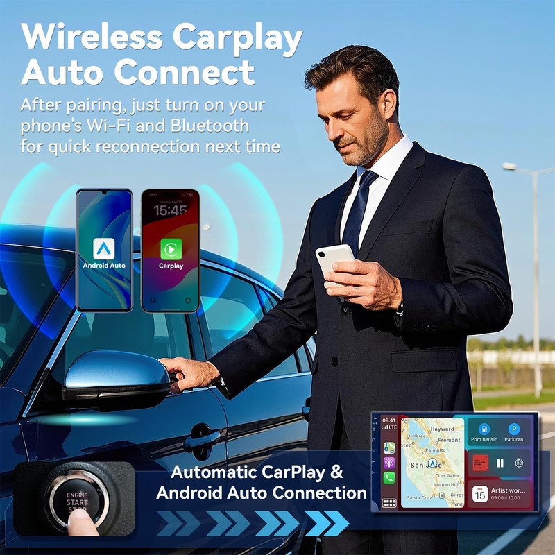 Mini Wireless CarPlay Adapter for iPhone,2 in 1 for Apple Carplay and Android... gallery